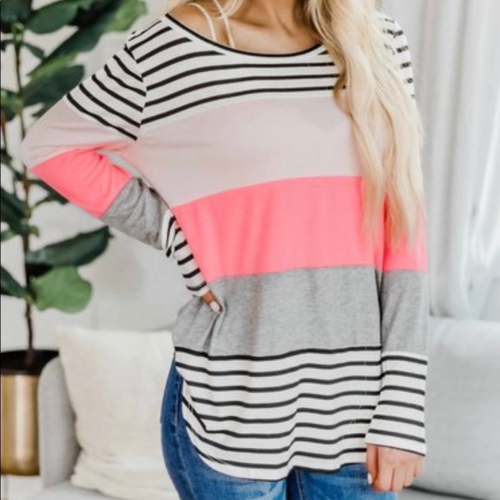Color Block Striped Top
